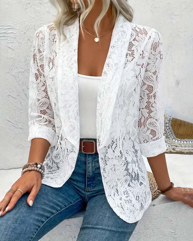 Jeanne | Blazer élégant avec dentelle