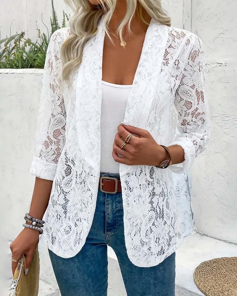 Jeanne | Blazer élégant avec dentelle