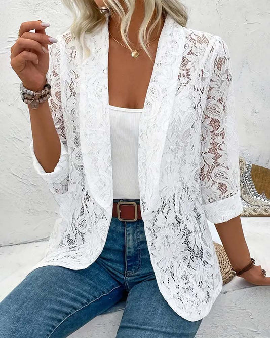 Jeanne | Blazer élégant avec dentelle